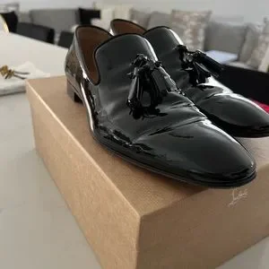 Christian Louboutin Dandelion Tassel Flat Loafers Size 44 (10.5) USED ONCE Dandelion - Loafers - Smooth calf leather - Black - Men  main image 4